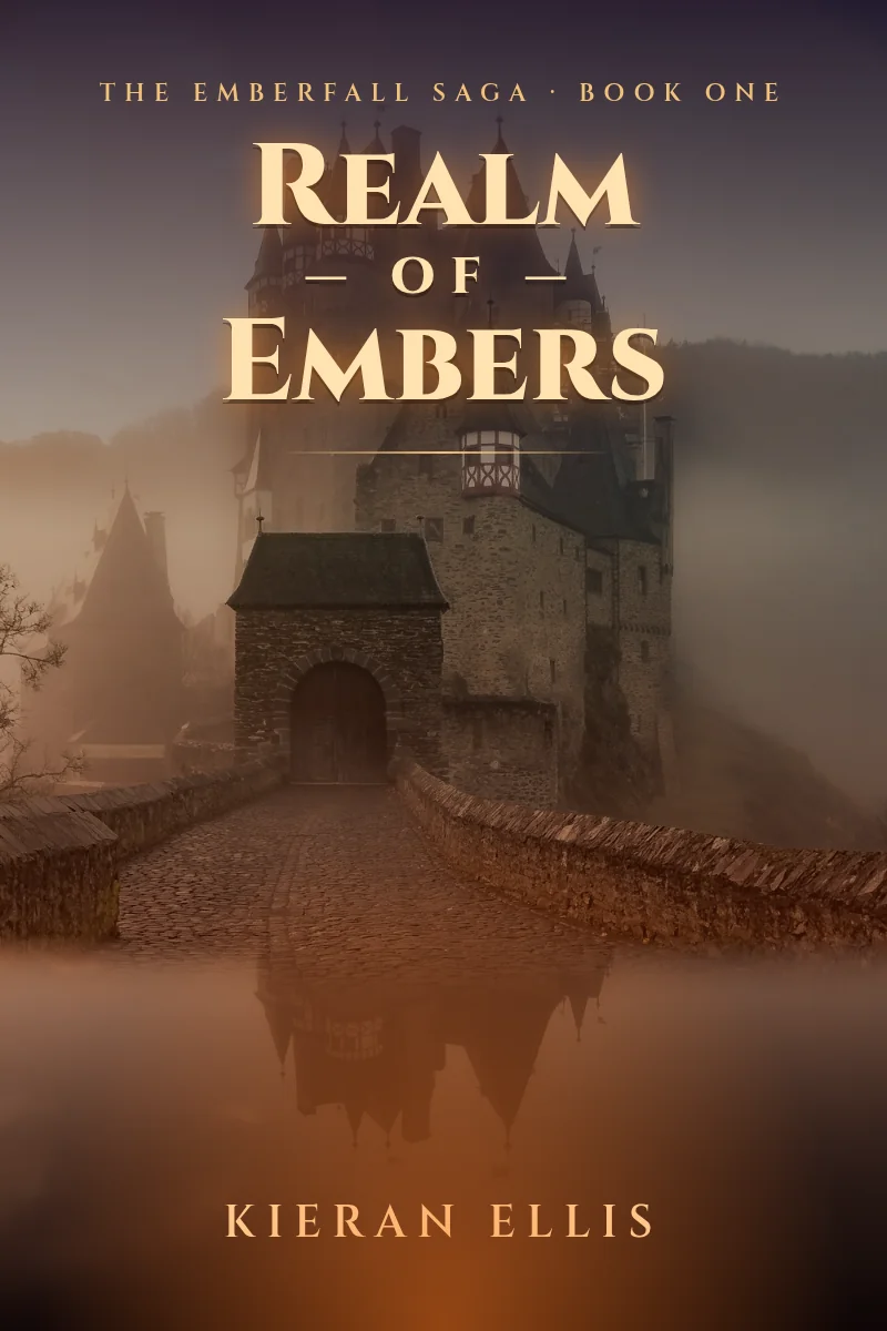 Realm of Embers by Kieran Ellis, sample fantasy cover